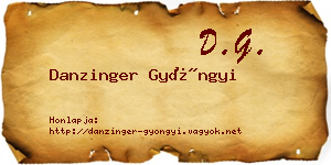 Danzinger Gyöngyi névjegykártya