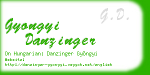 gyongyi danzinger business card